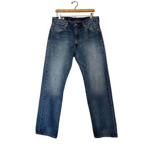 Levis Premium 555 Relaxed Straight Leg Mens Jeans Medium Wash Blue W32 L32